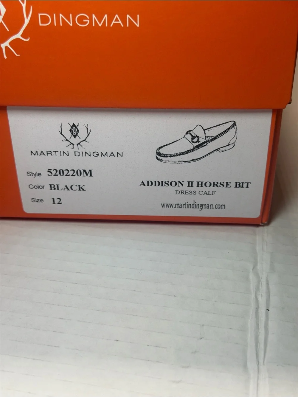 Martin Dingman Addison II Horse Bit Black Leather Dress Loafer Mens Sz 12